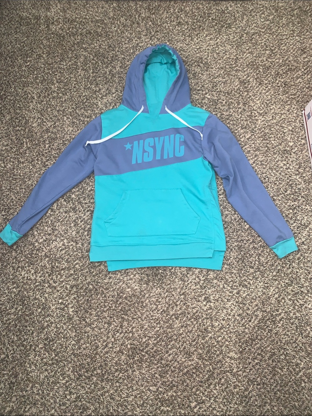 NSYNC Women's Teal & Blue Colorblock Hoodie